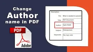 How to change author name in pdf using Adobe Acrobat Pro DC