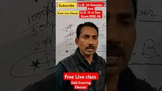 LLBFreeLiveclass #free online class #Simarlawclasses #PawanBhadrasir #lawstudy #Alujaipur #llbexam