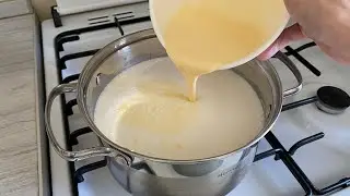 POUR THE EGG INTO THE BOILING MILK❗️I no longer buy from the store! ONLY 3 INGREDIENTS😱