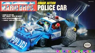 Super Mario Bros Crash Action Police Car ERTL Commercial Retro Toys and Cartoons