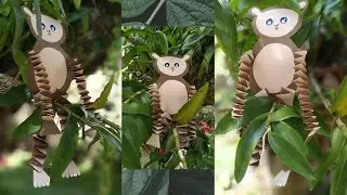 Paper animal crafts for kids|Paper monkey|DIY|vithmi's collection
