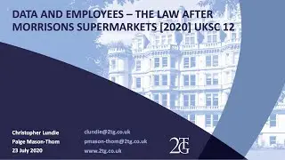 Data and employees &ndash; the law after Morrison Supermarkets [2020] UKSC 12