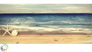 DIY Beach Painting on Wood | Acrylic Painting Tutorial