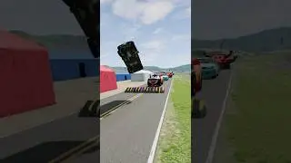 Small to Giant Cars vs Large Speedbump - BeamNG.drive #beamng #beamngdrive #crash 1461