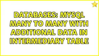 Databases: MySQL Many to Many with additional data in intermediary table