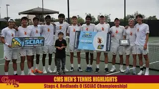 CMS Men's Tennis Highlights vs. Redlands (SCIAC Finals)
