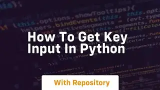 how to get key input in python