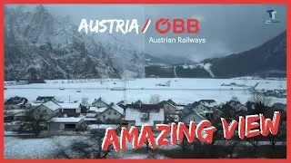 OBB Train from Vienna to Obertraun Dachsteinh&ouml;hlen Bahnhof with a white view I T.Toey Traveller