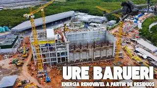 Drone mostra o andamento das obras da URE Barueri -  Usina de Recupera&ccedil;&atilde;o Energ&eacute;tica Em Barueri-SP