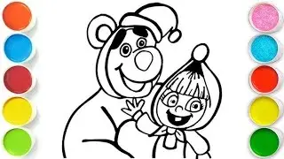 Masha and the Bear Drawing, Painting & Coloring For Kids and Toddlers_ Child Art