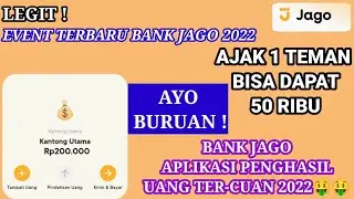 Terbaru ! event BANK JAGO kembali lagi | cara mendapatkan saldo 200 ribu dari bank jago😱🤑