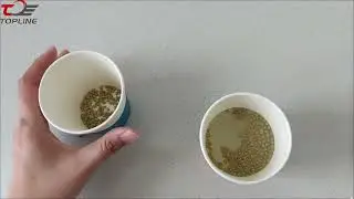 Test the floatability of fish feed