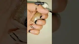 NEW BLACK GOLD GLITTER NAIL ART #shorts #nailart #glitter #trending #diy #subscribe #black #fashion