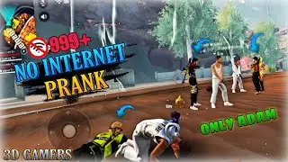 NO INTERNET PRANK IN CLASS SQUAD RANK || ONLY ADAM CHALLENGE || GARENA FREE FIRE || 3D GAMERS