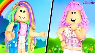 Roblox - GAROTA ARCO-&Iacute;RIS vs GAROTA KAWAII (Batalha de Looks)