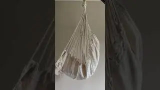 Hammock chair with fringes and pad made from poly cotton#hangingchair #hammocks
