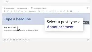 MS Teams Create and Format Posts