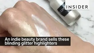 An indie beauty brand sells these blinding glitter highlighters