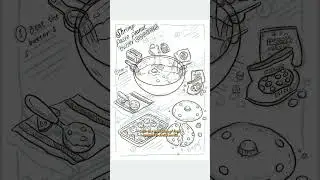 Day 5 of drawing cookie recipes CHALLENGE (time lapse art)