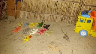 TOY ANIMALS FARM MAKING AT HOME|Murgi bhi hai KIDS FARM SETUP | HORSE  ELEPHANT Tiger Cow FUN VIDEO