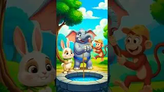 Cute bunny cartoon teaches teamwork for kids happy #Fun #Kids #Shorts