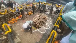 VIP Antim Sanskar Kashi Manikarnika ghat 🙏 shamshan ghat 🔱 #youtubevideos