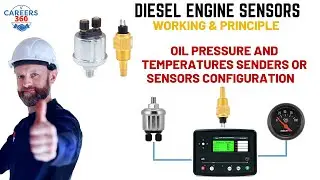 Diesel Engine Sensors Configuration Working & Principle- oil pressure, Water temperature and fuel