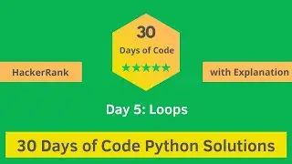 HackerRank Day 5: loops problem solution in Python Programming with Explanation | 30 Days Of Code