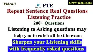 Give prior to the listening practice of Repeat sentence pte exam real questions to get desired score