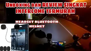 INTERCOME TERMURAH‼️UNBOXING REVIEW SINGKAT HEADSET BLUETOOTH HELMET T2 #intercom #headsetbluetooth