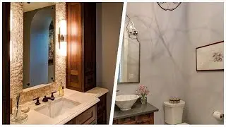 75 Transitional Powder Room With Gray Walls Design Ideas You'll Love 💎