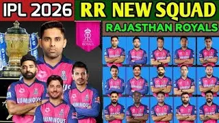 IPL 2026 - Rajasthan Royals Team New Squad | RR Team 2026 Players List | RR 2026 Squad