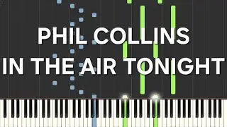 phil collins~in the air tonight(rallentato-slow)=piano facile easy tutorial