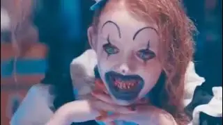 Art The Clown And The Little Pale Girl Watching TV | Terrifier 2 (2022)