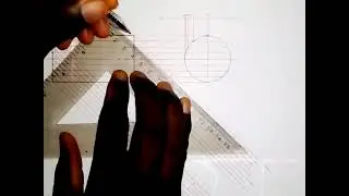 Auxiliary Plan of a Cylinder given Front View and End Elevation