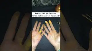 Getting your hands dirty while creating art !?🧐🤔#shorts #art  #youtubeshorts