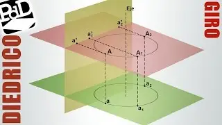 Giro en Sistema Diédrico.