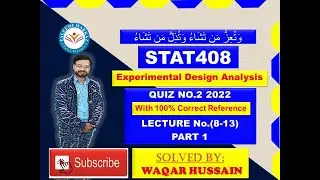 STAT408 quiz no 2 2022 solution by taleemi markaz part 1