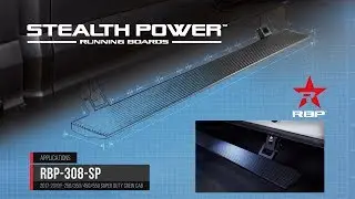 RBP-308-SP Stealth Power Running Boards Install &mdash; 2017 - 2019 Ford F250/F350 Crew Cab