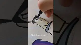 Drawing Samurai Jack Cartoon Character on Canvas Part 25 #satisfying #art #asmr #shorts