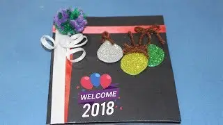 DIY : Happy New Year Pop Up Card 2018 - How to Make New Year Card Easily - New Year Card 2018
