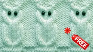 Vzor sovička . Owl Pattern knitting Tutorial.