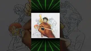 Tutorial Menggambar Anime ONE PIECE #SHORTS #speeddrawing #speedpaint #lawubiru