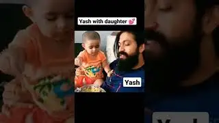 Rocky with daughter #kgf2 #kgfchapter2 #yash #rockingstaryash #rockstar #rockybhai । Yash with ayra