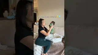 The cutest newborn scrunch 🥹🩵🙏 #firsttimemom #newbornbaby
