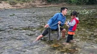 Catfish fishing in the ancient way The daily life of the mountain girl