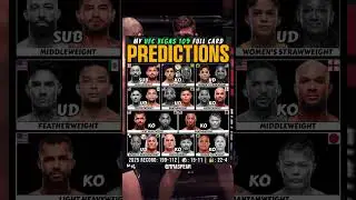 MY #UFCVEGAS109 PREDICTIONS🔥#ufc #mma #danawhite