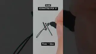 Signature for A | Ajay | SBtellME Calligraphy and Handwriting #shorts #signature #calligraphy