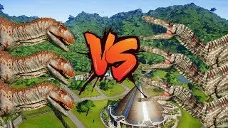 3 Majungasaurus Vs  3 Suchomimus - Jurassic World Evolution | Jurassic On Tube