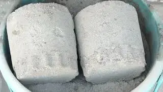 Soft gritty sand cement crumbling in bucket 🪣 Sa Asmr 